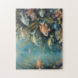 Tropiska fiskvattenfärger pussel