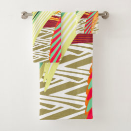 Tropiska fjädrar, bohemisk handduk