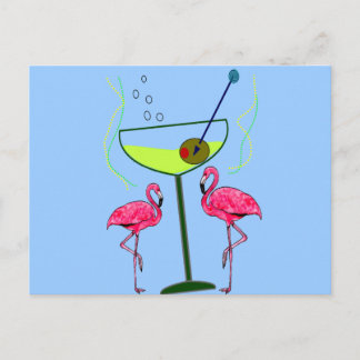 Tropiska Flamingo Art-gåvor Vykort