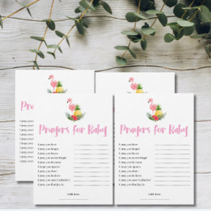 Tropiska Flamingo Böner för Baby Shower-kort Inbjudningar