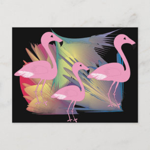 Tropiska Flamingo-gåvor Vykort
