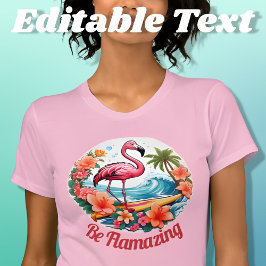 Tropiska Flamingo som flammar upp T Shirt