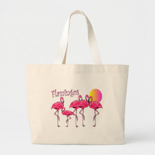 Tropiska Flamingokonstgåvor Jumbo Tygkasse