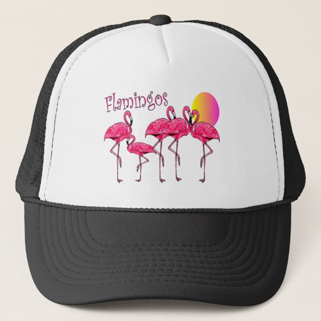 Tropiska Flamingokonstgåvor Keps (Framsida)