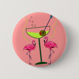Tropiska Flamingokonstgåvor Knapp