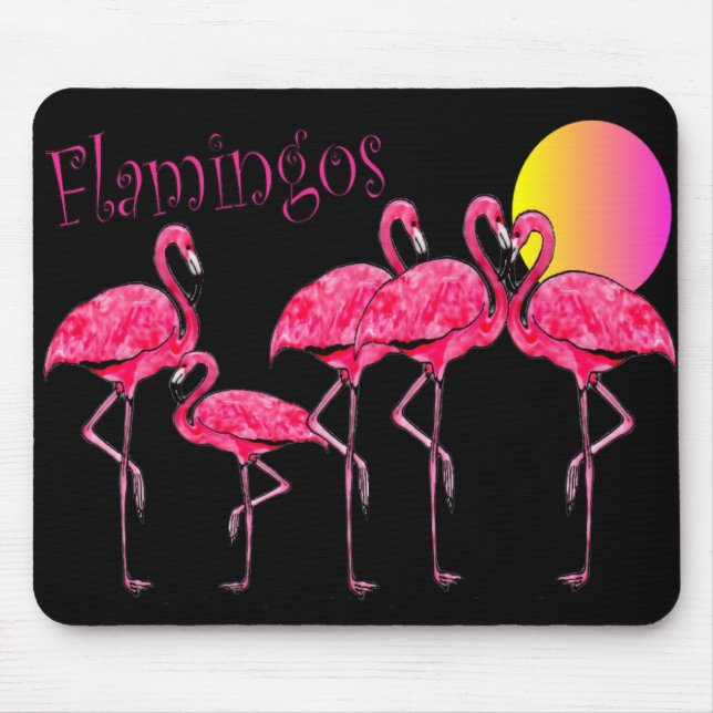 Tropiska Flamingokonstgåvor Musmatta (Framsidan)
