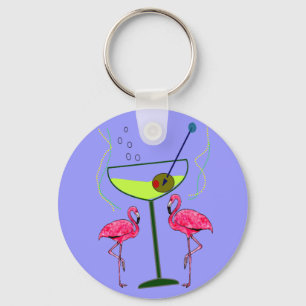 Tropiska Flamingokonstgåvor Nyckelring
