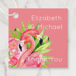 Tropiska flamingos gillar förpackningsetiketter ro gåvor etiketter