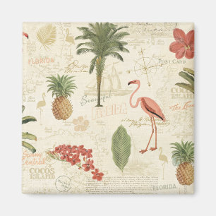 Tropiska Floridian Mönster Magnet