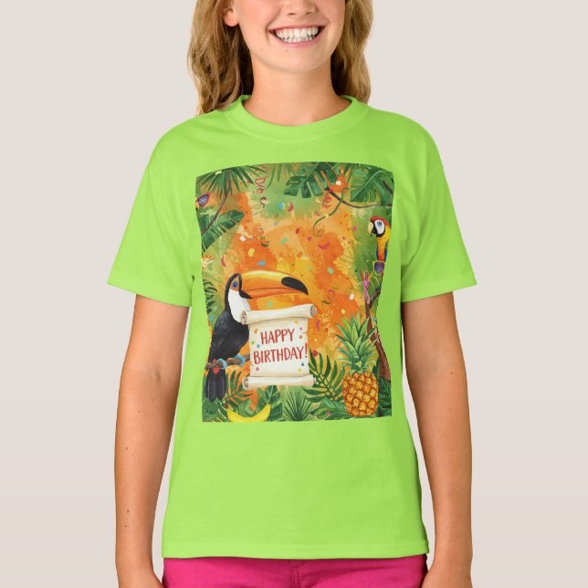 Tropiska födelsedag av Natasha Us T Shirt (Framsida)