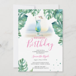 Tropiska födelsedagsinbjudningar för 50-årsfirande inbjudningar