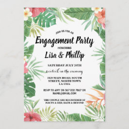 Tropiska Förlovningen Aloha Party Inbjudan