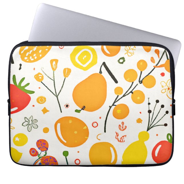 Tropiska Fruit Fiesta Mönster Laptop Fodral (Framsidan)