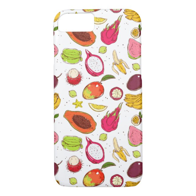 Tropiska Fruit Mönster Case-Mate iPhone Skal (Baksida)