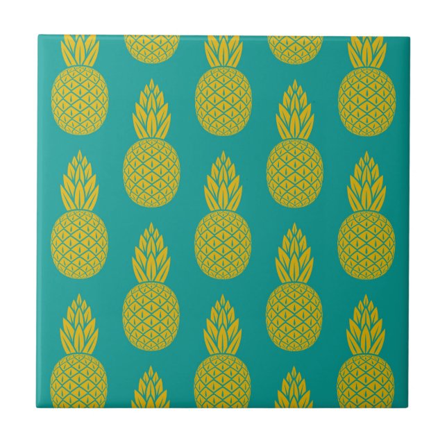 Tropiska frukter av ananas kakelplatta (Framsidan)