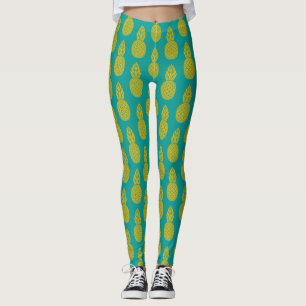Tropiska frukter av ananas leggings