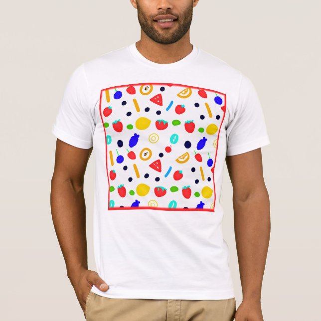 Tropiska frukter Färg Mix T Shirt (Framsida)