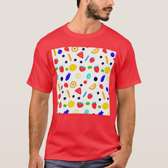 Tropiska frukter Färg Mix T Shirt (Framsida)