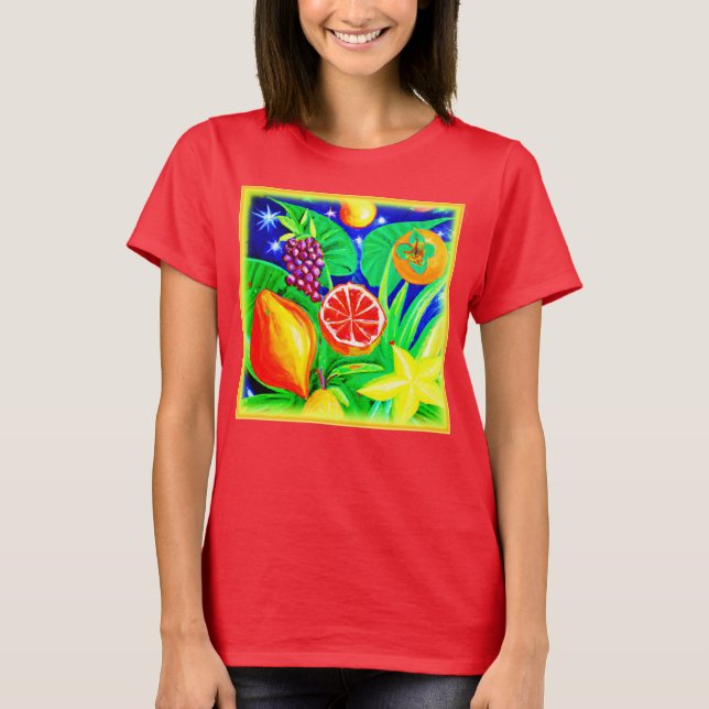 Tropiska frukter i Himlar. Köp nu T Shirt (Framsida)