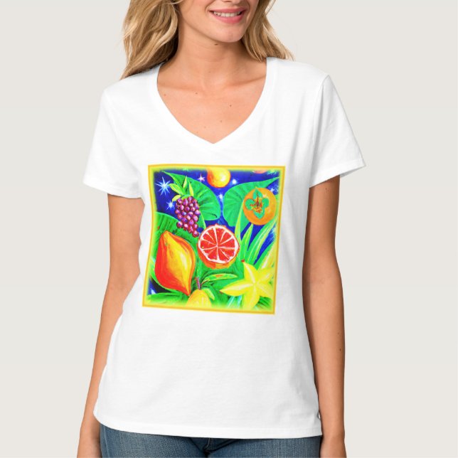 Tropiska frukter i Himlar. Köp nu T Shirt (Framsida)