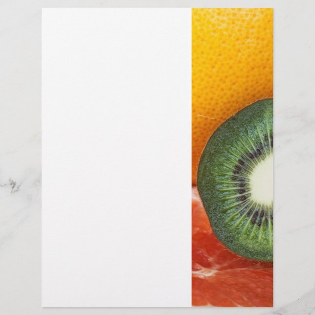 Tropiska frukter: kiwi och grapefrukt reklamblad (Framsidan)