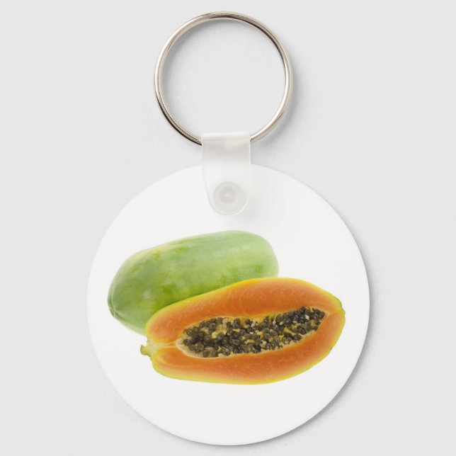 Tropiska frukter - Papaya Nyckelring (Framsida)
