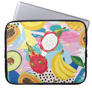 Tropiska frukter, sömlös Vintage Mönster. Laptop Fodral