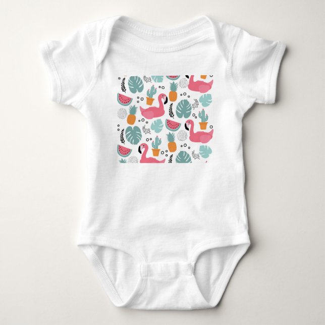 Tropiska frukter: upprepa mönster. t shirt (Framsida)