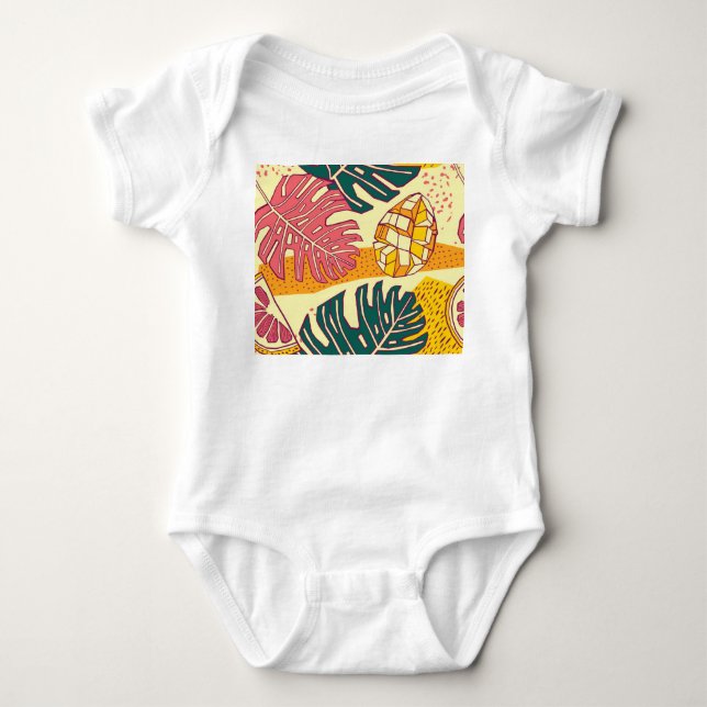 Tropiska frukter: Vibrant Mönster design T Shirt (Framsida)