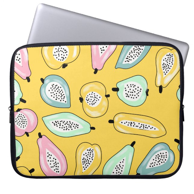 Tropiska frukter: Vibrant Print Mönster Laptop Fodral (Framsidan)