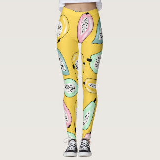 Tropiska frukter: Vibrant Print Mönster Leggings