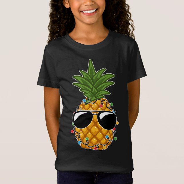 Tropiska frukttepananas Sunglass Jul I J T Shirt (Framsida)