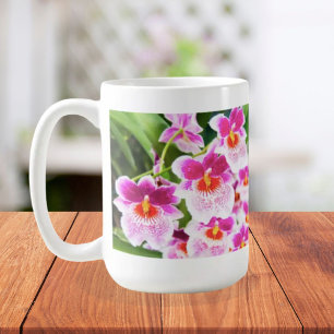 Tropiska Fuchsia Orkidéer Kaffemugg