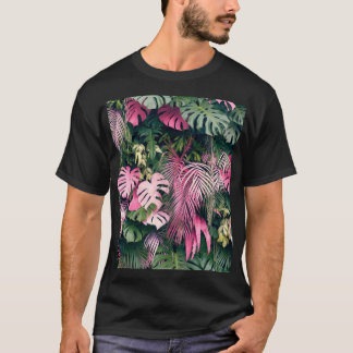 Tropiska Fullt Background Träd T Shirt