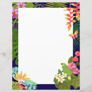 Tropiska Garden Navy Blank Pappra Lakan
