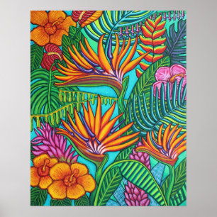 Tropiska grammofoner Poster-skriv ut Poster