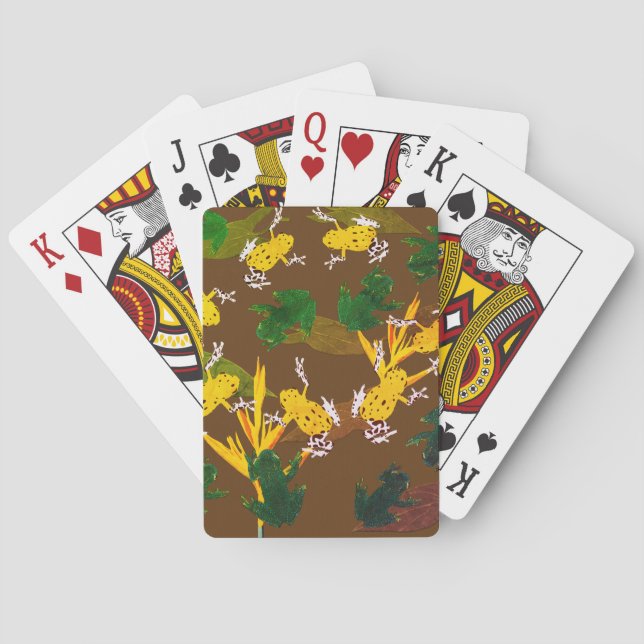 Tropiska grodor Mönster Casinokort (Baksidan)