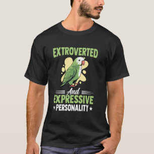 Tropiska gröna Quaker-fågel-tema föremål Parakeet T Shirt