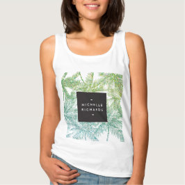 Tropiska Grönten/Handflatan i Aqua Glitter T-shirt