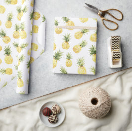 Tropiska gula ananas bröllopsdusch presentpapper