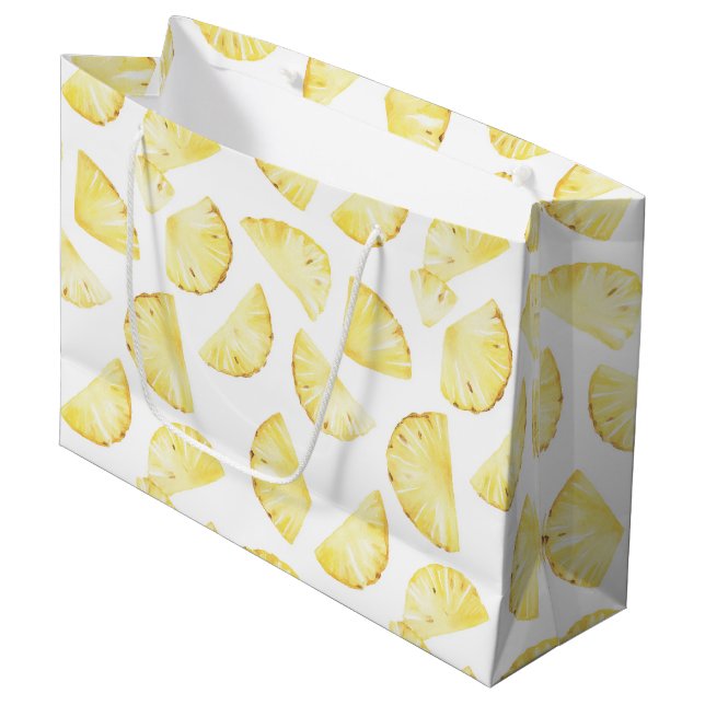 Tropiska gula ananas födelsedag (Framsidan Vinklad)