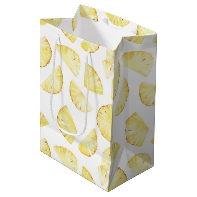 Tropiska gula ananas födelsedag (Framsidan Vinklad)