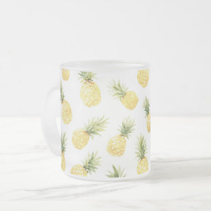 Tropiska gula ananas frostad glasmugg