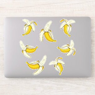 Tropiska Gulten Banana Fruits Klistermärken