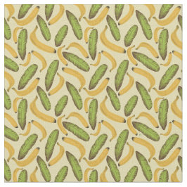 Tropiska Gulten Banana Löv Mönster Tyg
