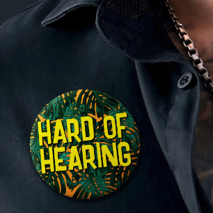 Tropiska Gulten Jungle Lämnar svårt att höra Knapp