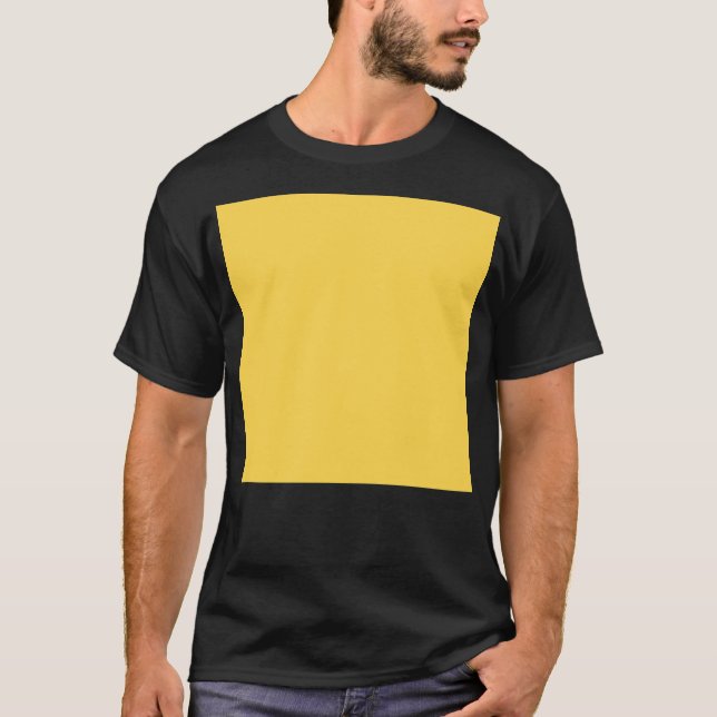 Tropiska Gulten Solid Färg T Shirt (Framsida)