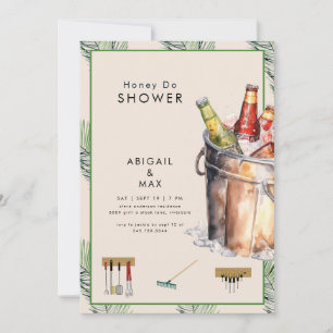 Tropiska haken av Beer Honung Do Par Shower Inbjudningar