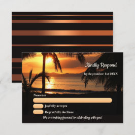 Tropiska Handflatan Beach Wedding OSA kort