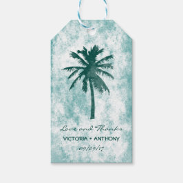 Tropiska Handflatan Beach Wedding Tack Presentetikett